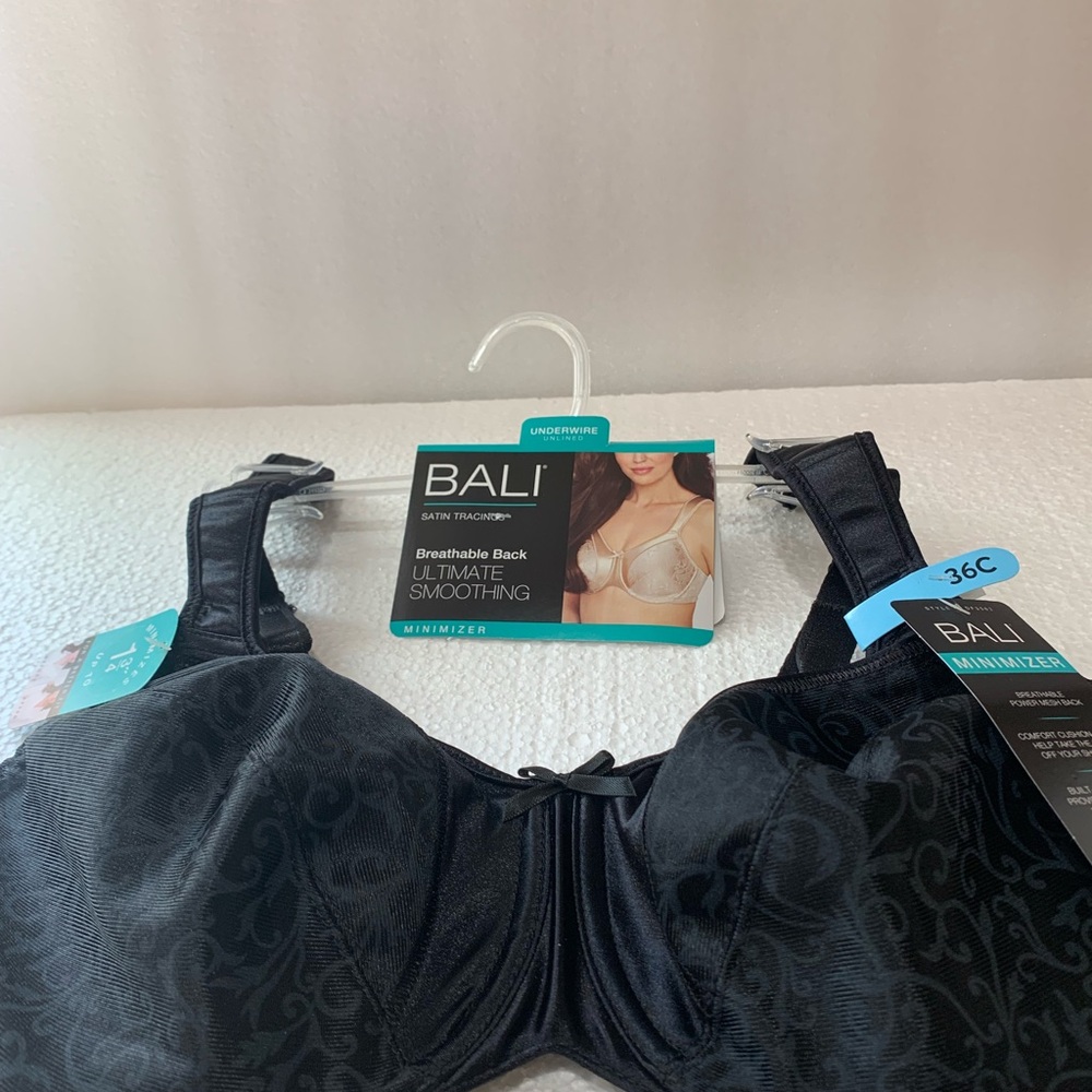 Bali Black Underwire Minimizer Bra